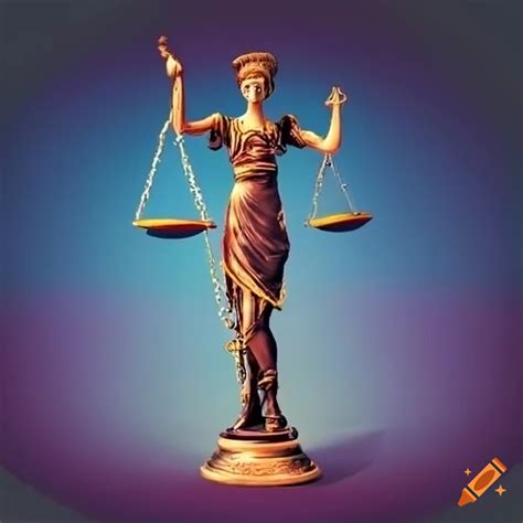 Depiction of justice scales symbolizing equality and fairness, representing Liberty and Justice ...