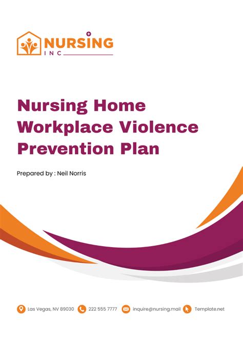 Free Nursing Home Workplace Violence Prevention Plan Template to Edit ...