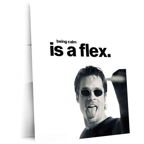Quote Metal Poster | Being Calm Is a Flex | Emotional Control, Confide ...