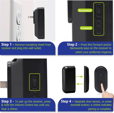 Buy Daytech Door Chime Wireless Door Sensor Alarm Door Entry Chime With ...