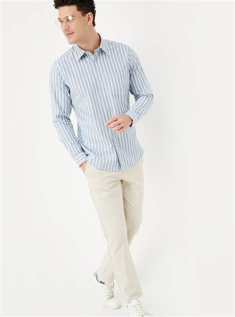Buy Men Striped Slim Fit Shirt Online at just Rs. 1049.0 ...