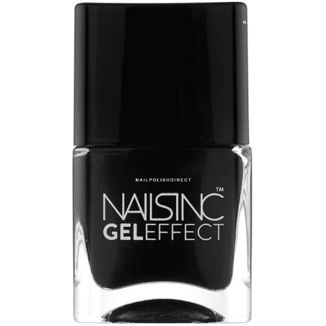 Nails inc Gel Effect Nail Polish - Black Taxi (6889) 14ml