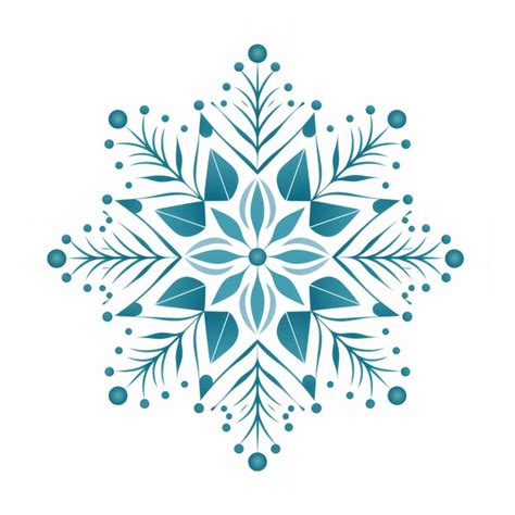 Symmetrical beauty delicate flat vector snowflake clipart | Premium AI ...