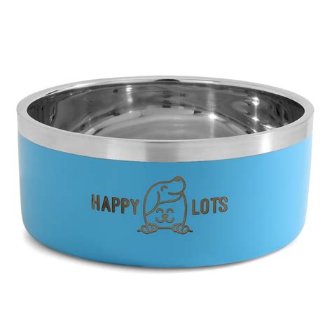 The Happy Lots Double Wall Bowl With Anti Skid Base for Dogs and Cats ...
