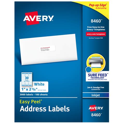 Free Avery 8460 Label Template - Printable Form, Templates and Letter