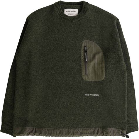 And Wander Shetland Sweater - Khaki - 574-2284362