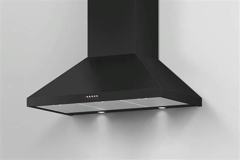 Fisher & Paykel 90CM Pyramid Chimney Wall Mounted Rangehood - Black ...