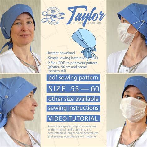 Downloadable Surgical Cap Pattern 的图像结果