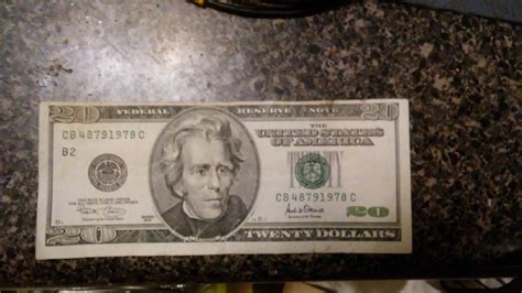 Miscut 20 dollar bill 2001 | Coin Talk