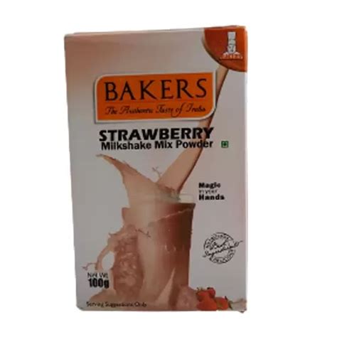 BAKERS STRAWBERRY MILKSHAKE MIX POWDER 100G - Buy BAKERS STRAWBERRY ...