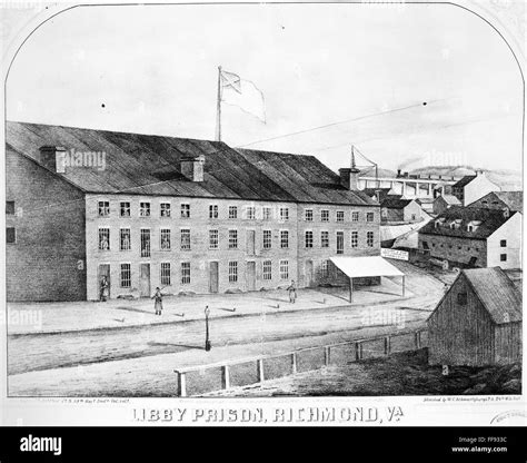CIVIL WAR: PRISON CAMP. /nThe Confederate Libby Prison at Richmond ...