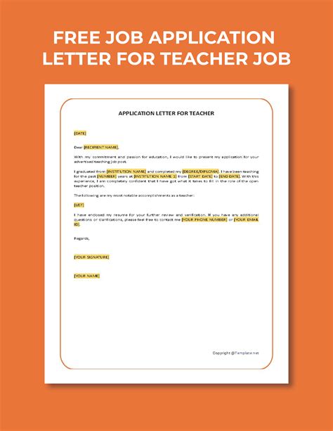 Sample Application Letter For Teacher Job at Steven Berrios blog