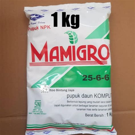 Jual Pupuk | Pupuk Lengkap Mamigrow Hijau Daun 25 6 6 Kemasan 1 Kg ...