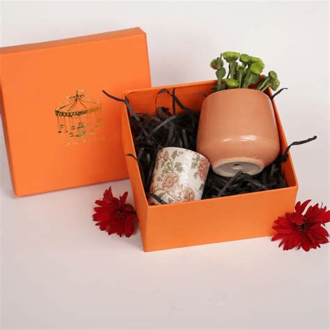 Hand-Poured Soy Wax Candle & Ceramic Desk Planter Gift Set — Eco-Frien ...