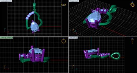 Best Jewelry 3D/CAD Model for Pendants, Heart Collection, Fancy Diamond ...