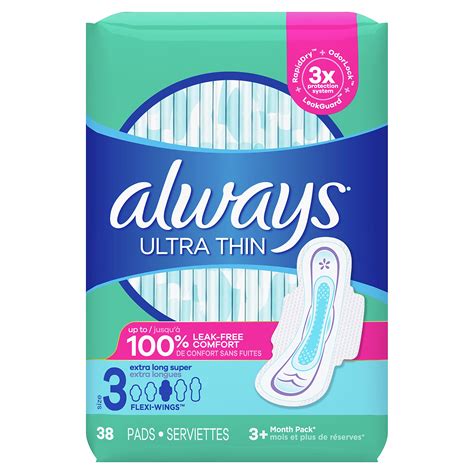 Always Pads Protection And Sizes