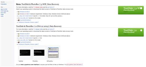 TestDisk Recovery Software 的图像结果