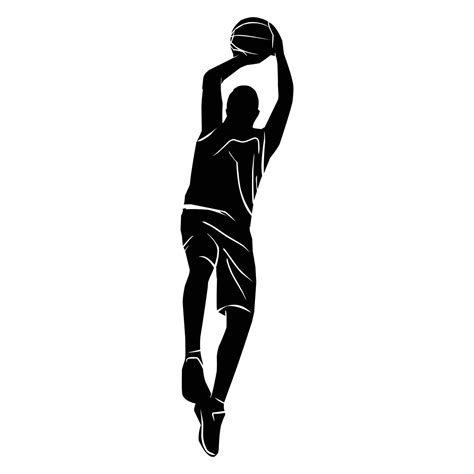 Vector set of Basketball player silhouettes, Basketball silhouettes ...