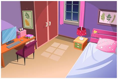 bedroom cartoon images black and white