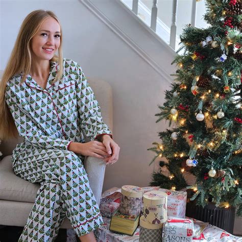 Women's Christmas Pajamas Christmas Tree Print Nightwear - Etsy