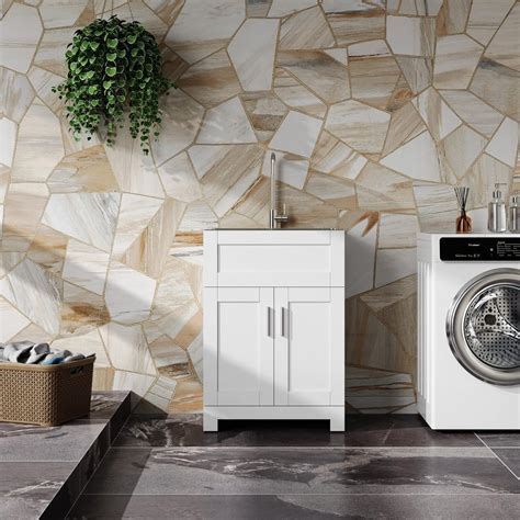 Amazon.com: Homecart 24" Laundry Utility Cabinet w/Stainless Steel Sink ...