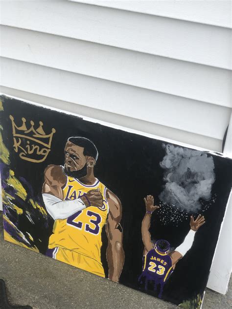 LeBron James painting ! Acrylic | Lebron james painting, Lebron james ...