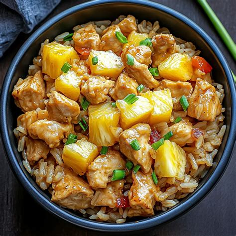 Easy Pineapple Chicken and Rice Recipe - One Pan Meal - Cooking Keys