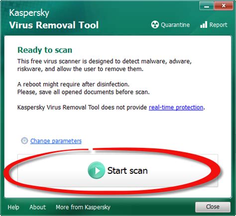 Kaspersky Virus Removal Tool is a free software for cleaning PCs up ...