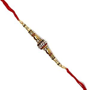 Buy DGDots Golden Ball Stunning Rakhi For Men/Boy/Bhai/Brother | Send ...