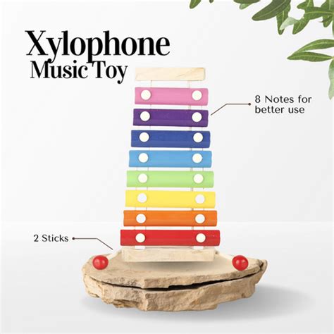 Wooden Xylophone Musical Toy for Children with 8 Note (Big Size ...