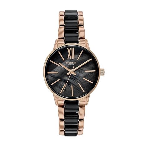 Buy Sonata Poze Quartz Analog Mother of Pearl Dial Two Toned Black and ...