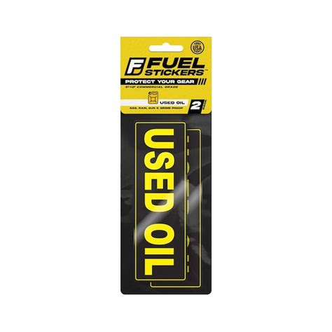 Fuel Stickers Used Oil Stickers, Waste Oil Label for Storage Tank, Drum ...