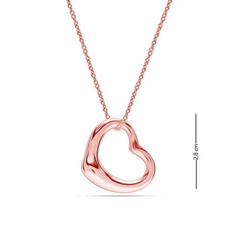 LeCalla - Buy 925 Sterling Silver Rose-Gold Plated Love Open Heart ...