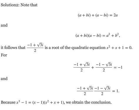 complex numbers - Show that $frac{-1+sqrt{3}i}{2}$ is a cube root of ...
