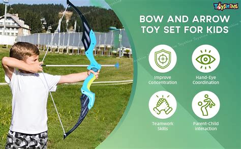 Toyshine Plastic Archer Bow and Arrow Set with Quiver and 3 Suction ...