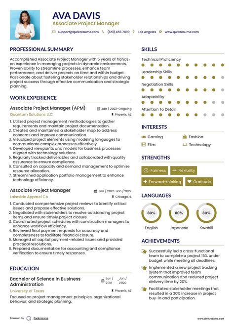 10+ Associate Project Manager Resume Samples & Templates for 2025