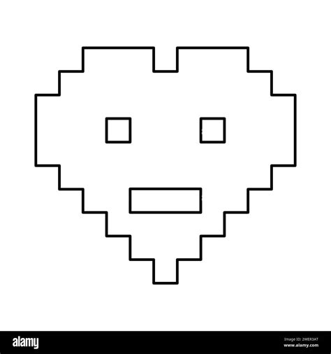 Blank Face Emoji Coloring Heart