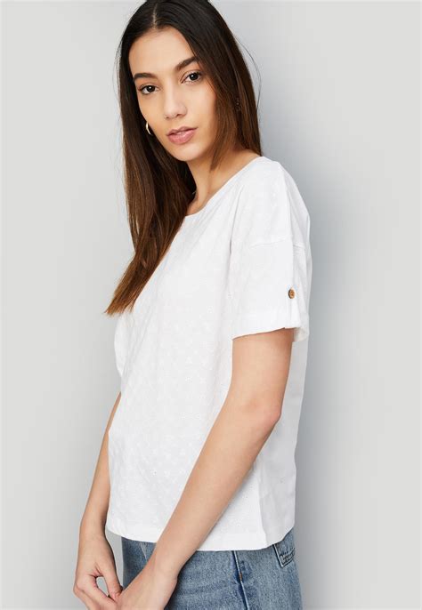 Buy Women Schiffli Drop Shoulder Top Online at just Rs. 399.0 ...