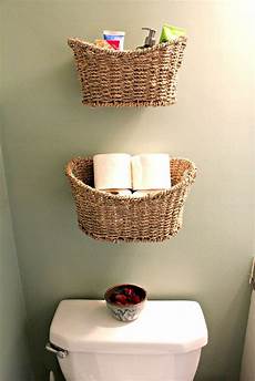 Small Bathroom Baskets by Basket Storage Instead Of Shelves For A Small Bathroom Small Bathroom Baskets