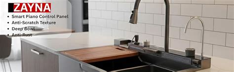 ZAYNA Piano Kitchen Sink | Piano Style Buttons | 30x18x9 | Handmade ...