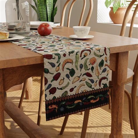 Buy Encasa Boho Jacquard Table Runner - Chilies Design | Vintage Style ...