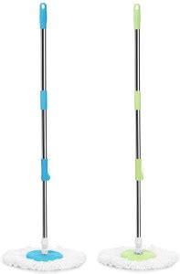 TOPREDO 360 Degree Rotating Pole Mop Extendable Handle/Stick Rod Set ...