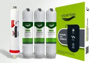 Vostok (Sediment, Pre & Post Carbon) Filter Inline with 100GPD High TDS ...