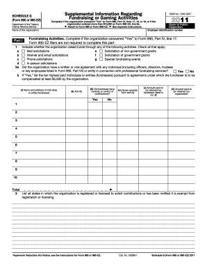 IRS Schedule G (990 form) | pdfFiller