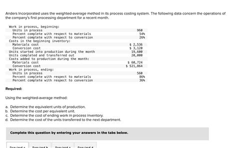 Process Costing Weighted Average Method 的图像结果