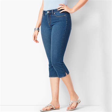 Lroveb Capri Jeans for Women High Waisted Slim Capri Denim Pants with ...