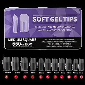 Buy Styfy Nail Tips | Soft Gel Full Cover Nails | Matte Acrylic Nail ...