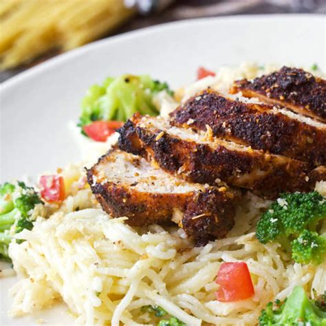 Recipe: Blackened Chicken with Creamy Angel Hair Pasta | Kitchn