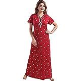Buy 9shines Label Women's Cotton Floral Maxi Nighty at Amazon.in