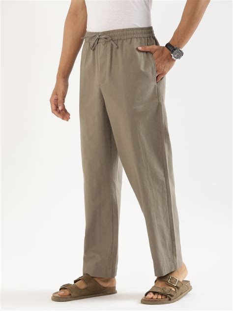 Men Grey Cotton Pant